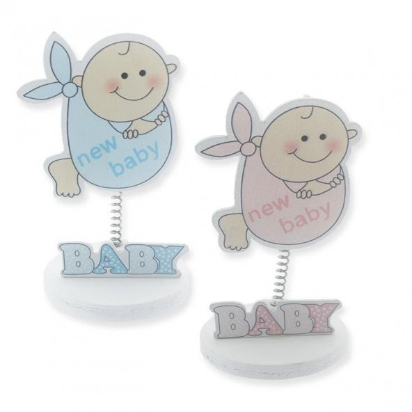 12 Adet New Baby Sticker Ahşap Bebek Notluk ürün görseli 1