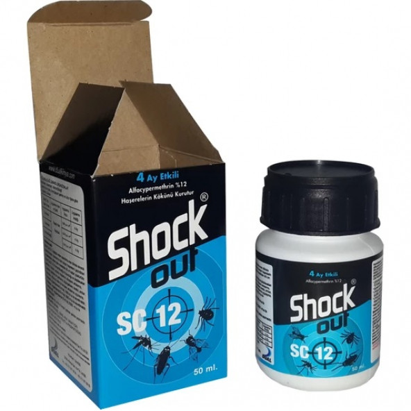 Shock Out Sc 12 50 ML Sivrisinek İlacı Hamamböceği İlacı Karasinek İlacı Kene İlacı Böcek İlacı ürün görseli 1