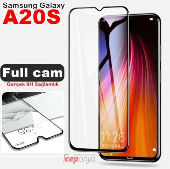 Galaxy A20S Kenarları Kırılmaya Dayanıklı Cam Ekran Koruyucu ürün görseli 1