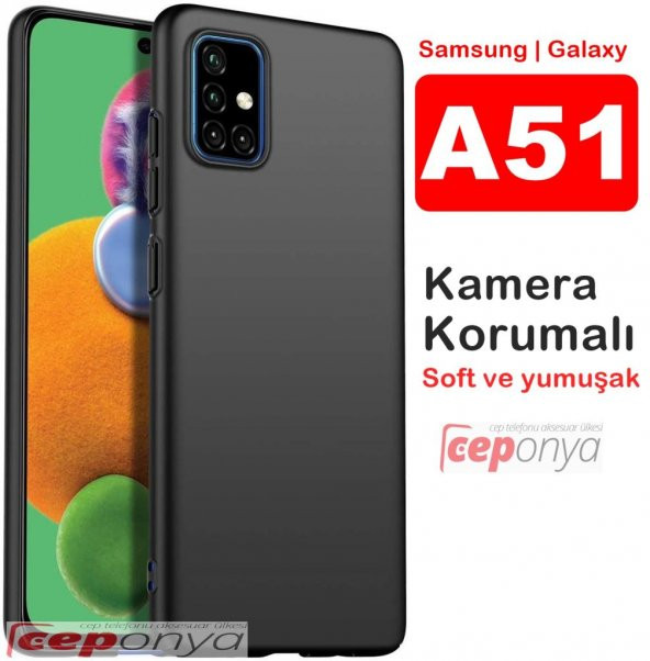 Galaxy A51 Kamera Korumalı Kaliteli Mat Soft Esnek Silikon Kılıf ürün görseli 1