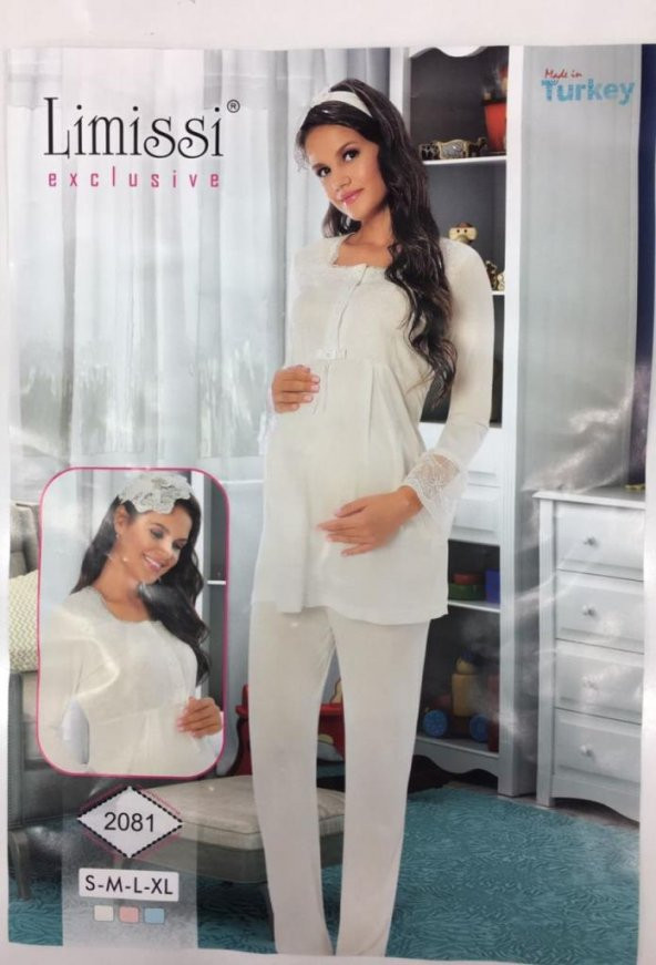 LİMİSSİ 2081 HAMİLE LOHUSA DANTELLİ LOHUSA PİJAMASI ürün görseli 1