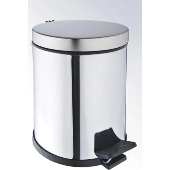 Maxiflow 8 Litre Pedallı Çöp Kovası Krom **PASLANMAZ GÖVDE** - Resim 3