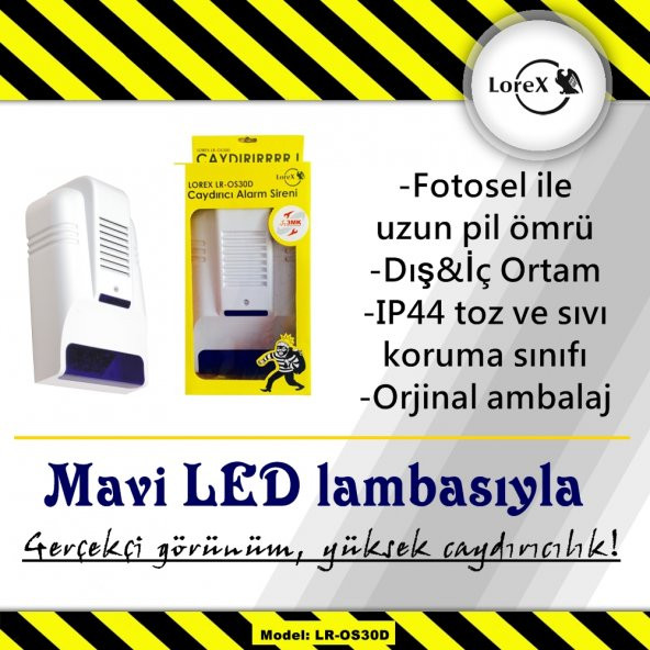 Lorex LR-OS30D Caydırıcı Alarm Kutusu , Sahte Alarm Kutusu ürün görseli 1