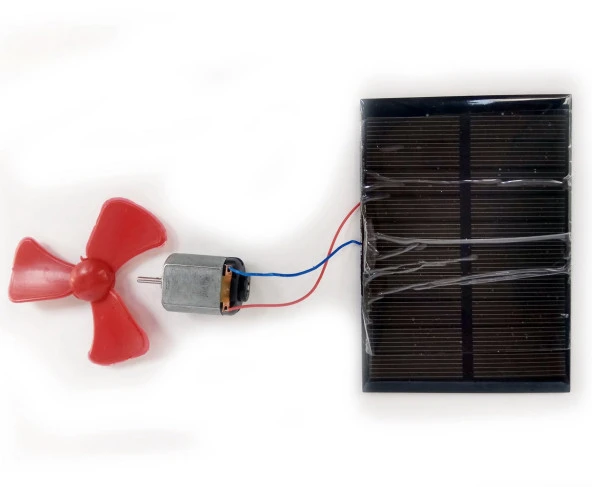 Güneş Paneli, Mini Motor ve Pervane Seti - Resim 2