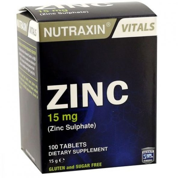 Nutraxin Zinc 15 mg 100 Tablet ürün görseli 1