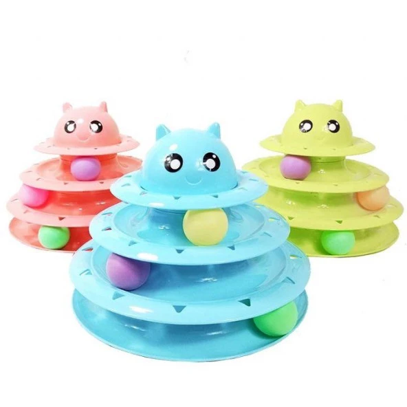 Nunbell Kedi Başlıklı 3 Katlı Kedi Oyuncağı ürün görseli 1