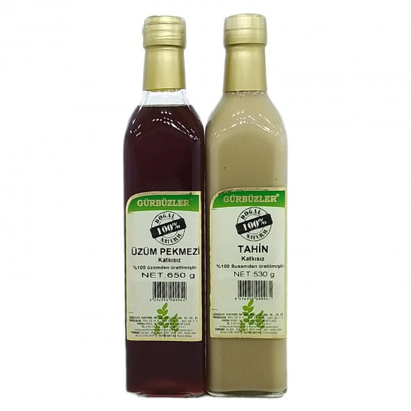 Tahin Pekmez 1180 gr 2li Paket Cam Şişe ürün görseli 1
