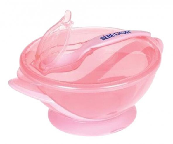Bebedor Vakumlu Tabak  Kaşık Set / Pembe ürün görseli 1