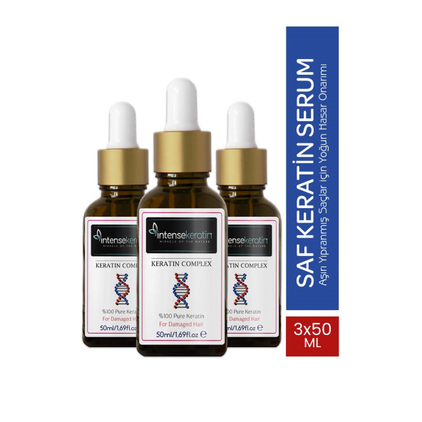 Saf Keratin Serum 50 ml x 3 - Patentli Formül Pure Keratin Complex Serum ürün görseli 1