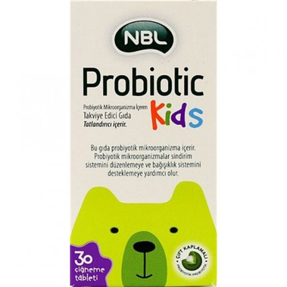 NBL Probiotic Kids 30 Çiğneme Tablet - Resim 2