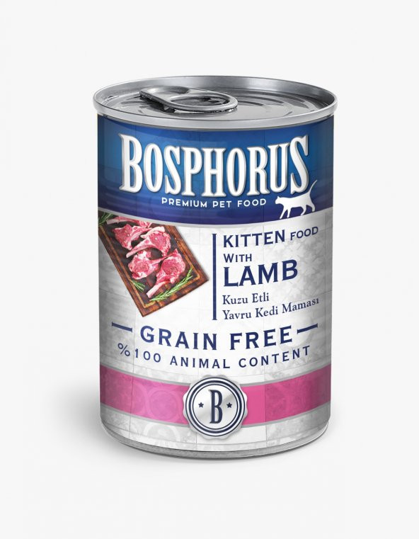 Bosphorus Tahılsız Konserve Kuzu Etli Yavru Kedi Maması 6'lı (6 x 415 gr) ürün görseli 1