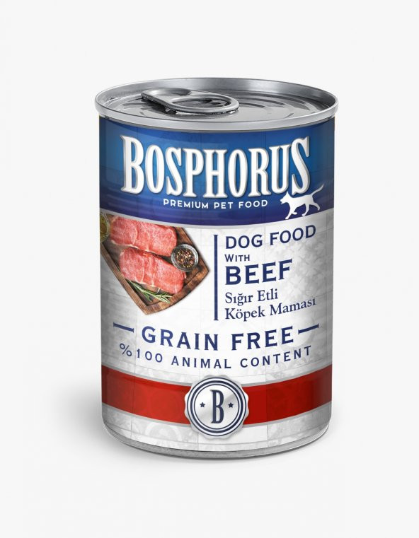 Bosphorus Tahılsız Konserve Sığır Etli Köpek Maması 6'lı (6 x 415 gr) ürün görseli 1