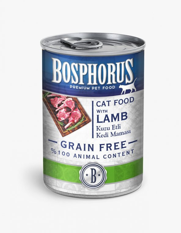 Bosphorus Tahılsız Konserve Kuzu Etli Kedi Maması 12'li (12 x 415 gr) ürün görseli 1