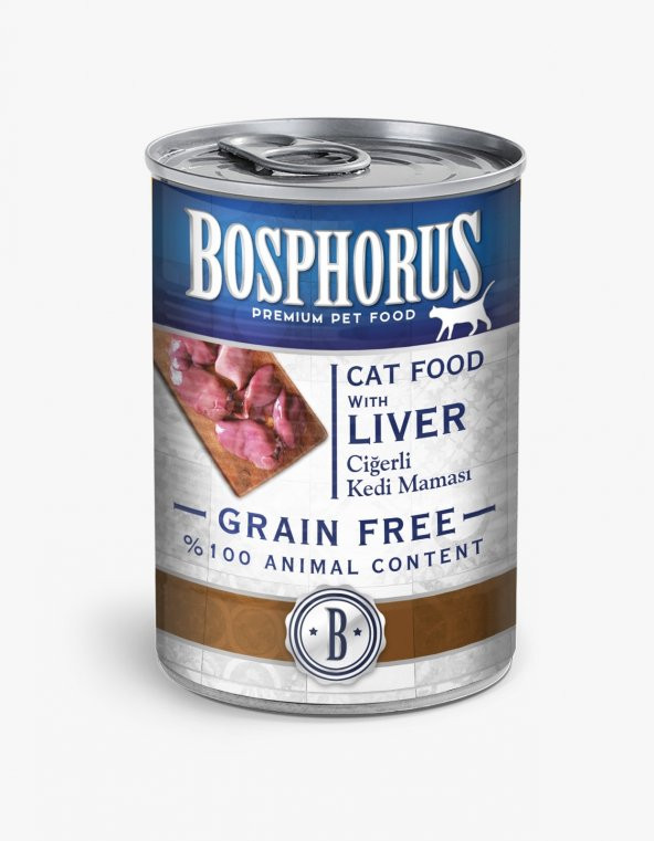 Bosphorus Tahılsız Konserve Ciğerli Kedi Maması 12'li (12 x 415 gr) ürün görseli 1