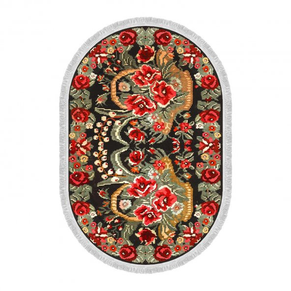 Decoling İpek 1785 Dekoratif Oval Halı - Resim 4