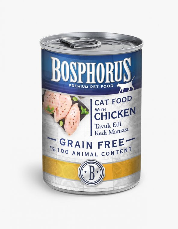 Bosphorus Tahılsız Konserve Tavuk Etli Kedi Maması 24'lü (24 x 415 gr) (Parça etli) ürün görseli 1