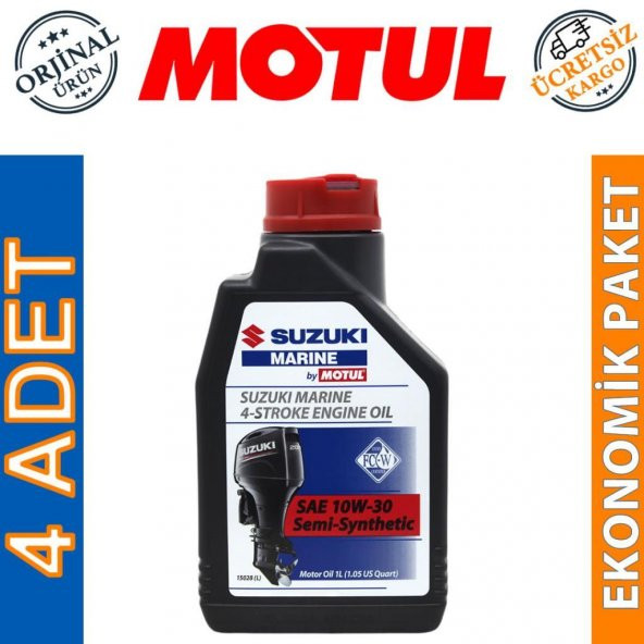 Motul Suzuki Marine 4T SAE 10W-30 1 Lt Tekne Motor Yağı (4 Adet) ürün görseli 1