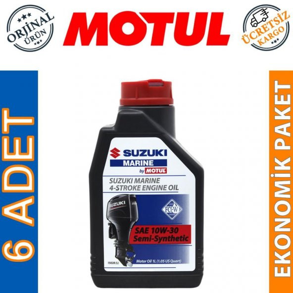 Motul Suzuki Marine 4T SAE 10W-30 1 Lt Tekne Motor Yağı (6 Adet) ürün görseli 1
