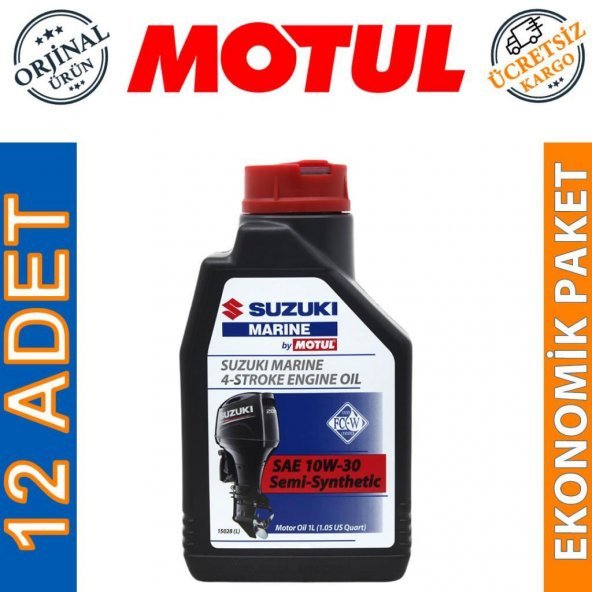 Motul Suzuki Marine 4T SAE 10W-30 1 Lt Tekne Motor Yağı (12 Adet) ürün görseli 1