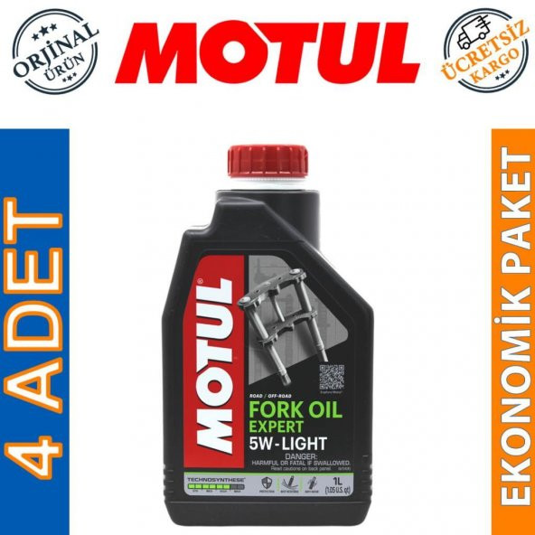 Motul Fork Oil Expert Light 5W 1 Lt Amortisör Yağı (4 Adet) ürün görseli 1