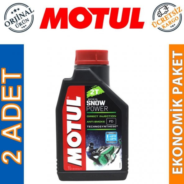 Motul SnowPower 2T 1 Lt 2 Zamanlı Kar Motosiklet Yağı (2 Adet) ürün görseli 1