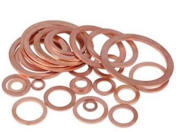 Bakır Pul  18,3x12,1mm kalınlık 0,8mm  1 adet (rf093) ürün görseli 1
