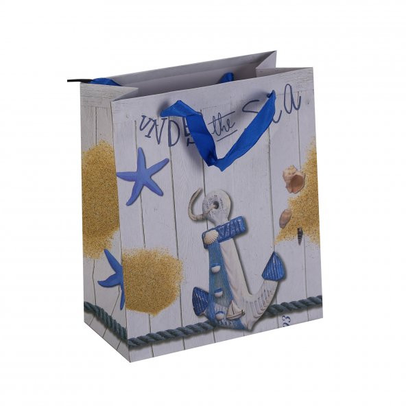 HEDİYE ÇANTASI''İTALYAN TASARIM''GEMİCİ ÇIPASI 32X26X10CM 4 LİTRE ürün görseli 1