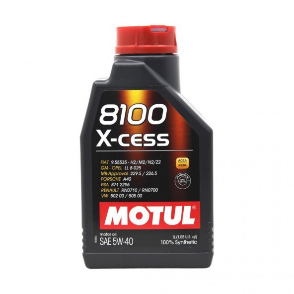 Motul 8100 X-cess 5W-40 1 Lt Tam Sentetik Motor Yağı ürün görseli 1