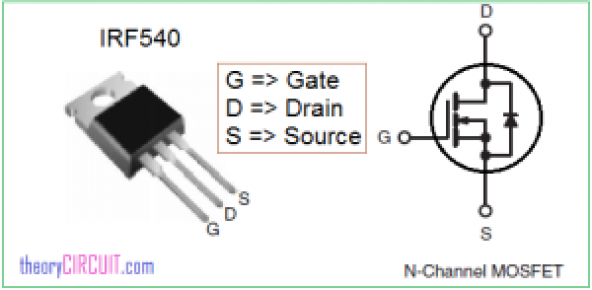 IRF540 - 28a 100v Mosfet - To220 Mofset - Resim 2