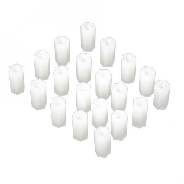 M3x15mm Plastik Distans-Spacer Dişi- Dişi 1 Adet ürün görseli 1