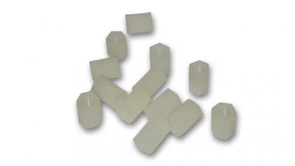 M3x15mm Plastik Distans-Spacer Dişi- Dişi 1 Adet - Resim 2