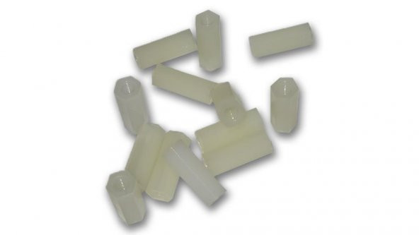 M3x10mm Plastik Distans-Spacer Dişi- Dişi 1 Adet ürün görseli 1