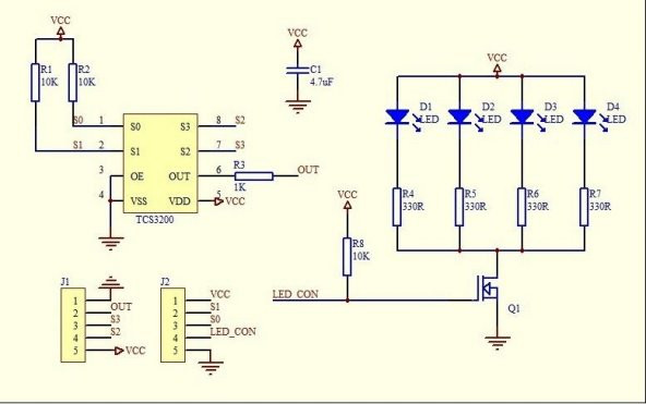 Arduino TCS230 Renk - Işık Algılama Sensörü / Color Recognition Sensor Module - Resim 2