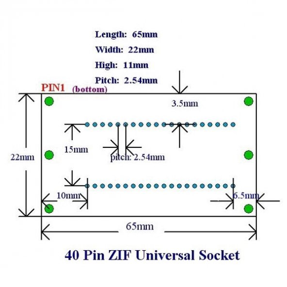 40 Pin Zif Soket Kilitli - 3m Marka - Resim 3