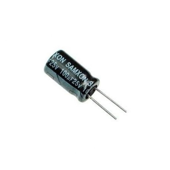 100uF 25V Elektrolit Kondansatör ürün görseli 1