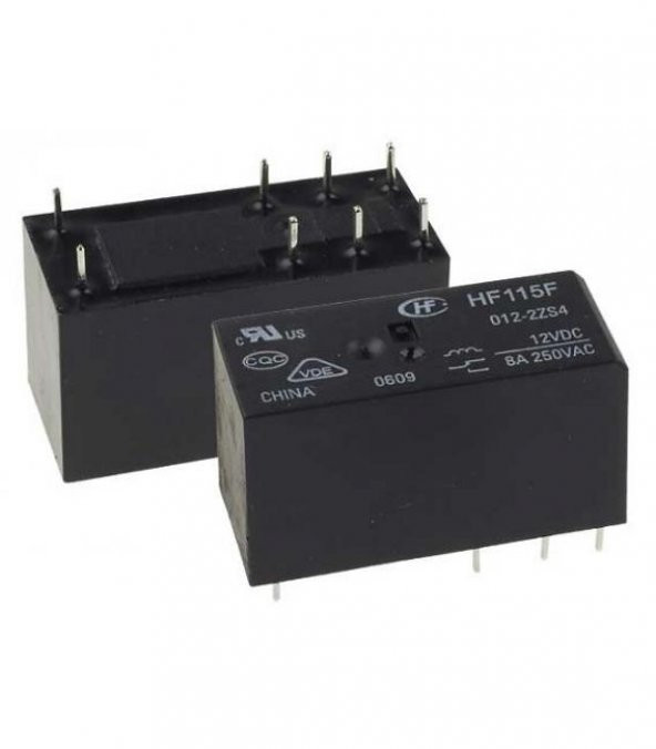 12V 8A Çift Kontak Röle - JQX-115F-012-2ZS4 ürün görseli 1
