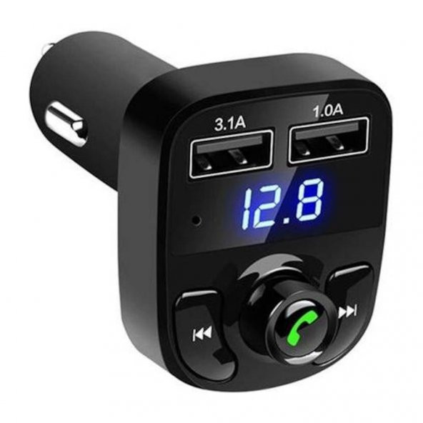 Bluetooth Araç Kiti Fm Transmitter Micro SD USB Girişli ürün görseli 1