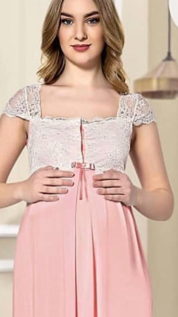 Limissi 2065 Askıları Dantelli Kolsuz Lohusa Pijama Takımı ürün görseli 1