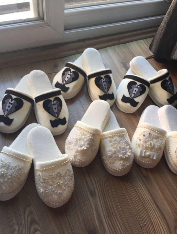Damat Terliği Simokin Figürlü Havlu Terlik - Resim 3