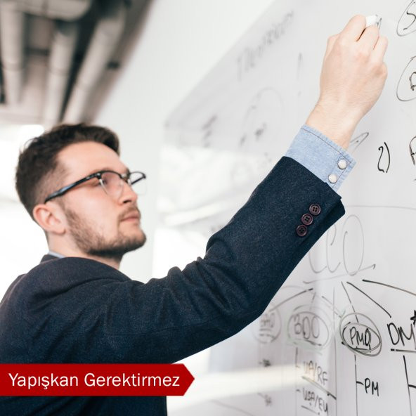 Akıllı Kağıt - 120x300 Cm Şeffaf , 2 Adet Elektrostatik Tutunan Yazı Tahtası ürün görseli 1