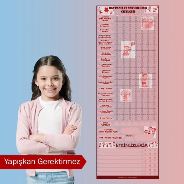 EVBUYA DAVRANIŞ VE SORUMLULUK ÇİZELGESİ AKILLI KAĞIT ürün görseli 1