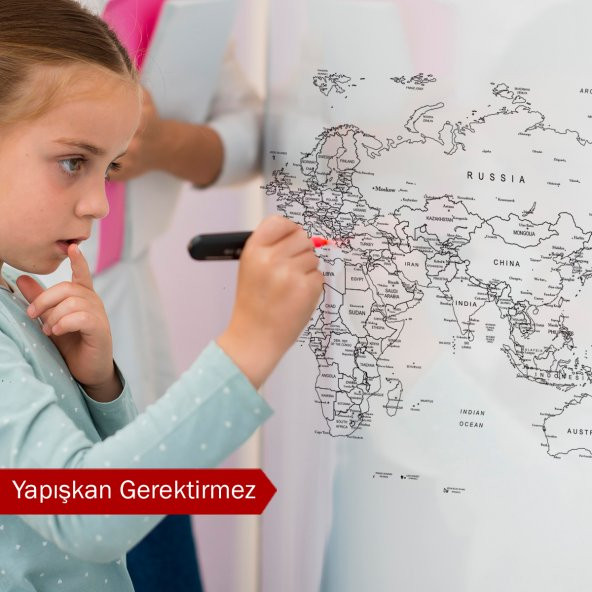 EVBUYA DÜNYA HARİTASI AKILLI KAĞIT ürün görseli 1