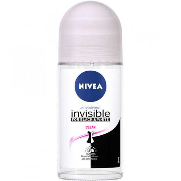 Nivea Invisible For Black White Roll-On Clear 50 ml ürün görseli 1