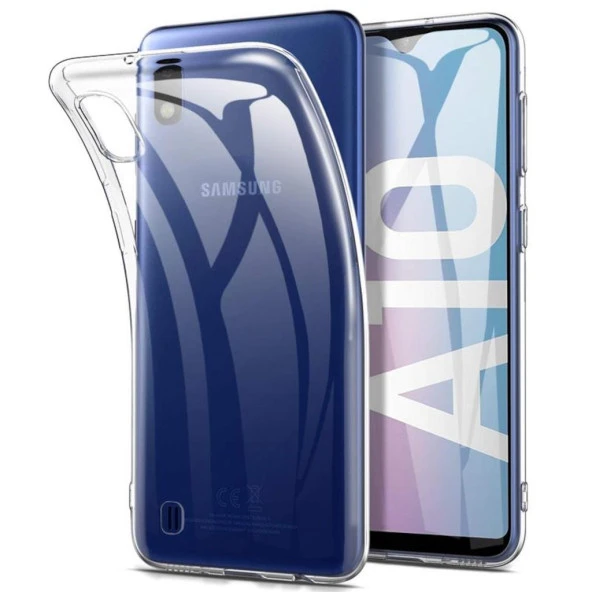 Samsung Galaxy A10 Kılıf Toz Korumalı Tıpalı 1.5mm Şeffaf Silikon Kılıf ürün görseli 1