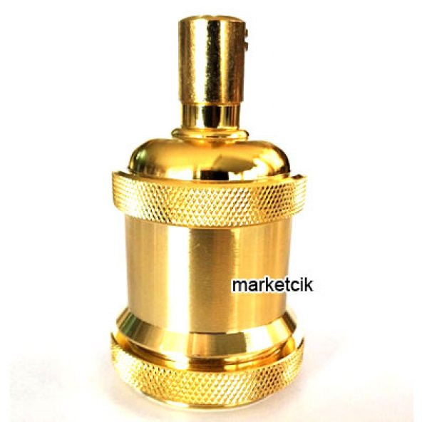 Marketcik Dekoratif Sarı Metal E27 Duy ürün görseli 1