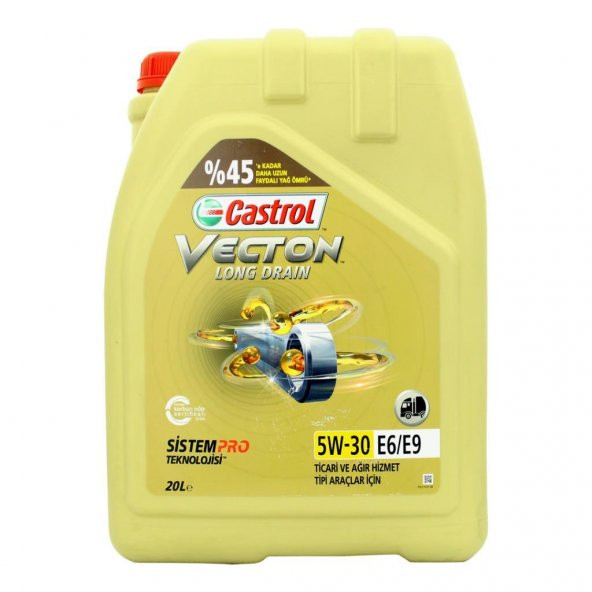 Castrol Vecton Long Drain 5W-30 E6/E9 20 Lt Tam Sentetik Motor Yağı ürün görseli 1