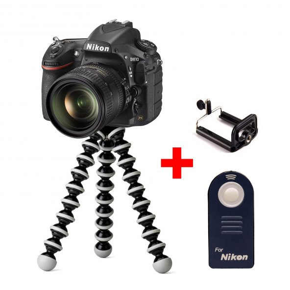 Nikon D40 Fotoğraf Makinesi için Masaüstü Tripod Seti ürün görseli 1