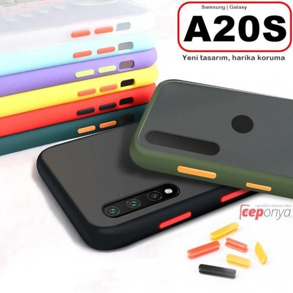 Galaxy A20S Yüksek Kenarlı El İzi Yapmayan Mat Kalite Kılıf ürün görseli 1