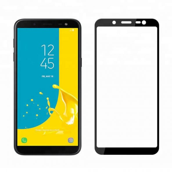 Samsung Galaxy J6 5D Tam Kaplayan Ekran Koruyucu Kırılmaz Cam ürün görseli 1