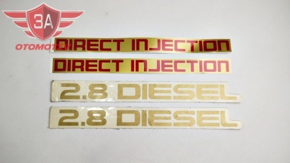 Isuzu NKR Kapı Yazı Takımı Sarı 2.8 DIESEL-DIRECT INJECTION ürün görseli 1
